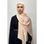 levamor eşarp şal LEVAMOR Kadın İpek Karışımlı Parlak Floş Abiye Şal Şeker Pembe