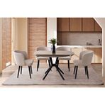 Levent Mobilya Talin Masa, Arel Sandalye, Selenity, 120x70 Beyaz