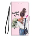 LeviDo Honor 90 Lite ile uyumlu kılıf, silikon, eğlenceli desen, motif deri, kart bölmesi, katlanabilir, manyetik kılıf, cüzdan, cep telefonu kılıfı, tampon kılıf, kız çocukları için