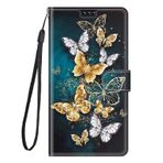 LeviDo Realme 11 Pro/Realme 11 Pro+ ile uyumlu kılıf, silikon, komik desen, motif deri, kart bölmesi, katlanabilir, manyetik kılıf, cüzdan, cep telefonu kılıfı, kelebek 2
