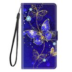 LeviDo Samsung Galaxy A54 ile uyumlu kılıf, silikon, komik desen, motif poliüretan deri, kart bölmesi, katlanabilir, manyetik kılıf, 360 derece kılıf, cüzdan, cep telefonu kılıfı, darbeye dayanıklı