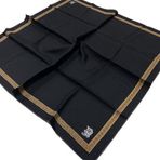 Levidor 25663 Siyah-Gold Tivil İpek Eşarp