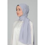levidor Açık Gri Lux Şifon Şal V13228, 180 x 70, Lux Şifon Şal, GRİ1, Kadın