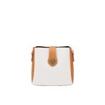 levidor BEYAZ - CAMEL Üç Bölmeli Omuz Çantası, Standart, 930167, BEYAZ - CAMEL, Kadın