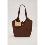 Levidor Camel Mini Çanta Detaylı Omuz Çantası