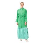 levidor Çizgili Poplin Elbise, S, V4984, Benetton, Kadın