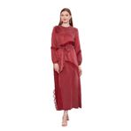 levidor Dantel Şeritli Cupra Elbise, 38, 330253, Bordo, Kadın