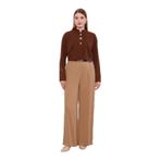 levidor Düz Kesim Palazzo Pantolon, 38, 410111, Camel, Kadın