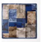 Levidor Geometrik Desen Twill Ipek EŞARP-0941 Lacivert - Renk