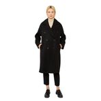 Levidor Kadın Oversize Astarsız Kaşe Kaban, Çok Renkli, 1 Beden