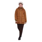 levidor Kapüşonlu Kapitone Kısa Mont, 38, TYCC0131022EF69E34D86A300, Kahve, Kadın