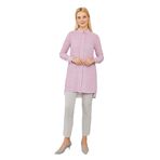 levidor Kare Desen Tunik, S, V17423, Fuşya, Kadın