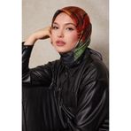 levidor Karmaşık Desen Twill İpek Eşarp, 90 x 90, LVD.IPE.0915, Siyah, Kadın