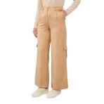 levidor Keten Kargo Pantolon, 42, 410077, Camel, Kadın