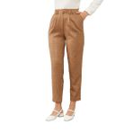 levidor Keten Kumaş Havuç Pantolon, 44, TYC04CE3229BD841823A57200, Latte, Kadın