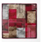 Levidor Lêvi D'or Geometrik Desen Twill Ipek EŞARP-0941 Kırmızı - Renk
