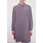 levidor Taş Baskılı Tunik, 40, V14662, Antrasit, Kadın