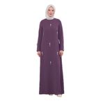 levidor Taş İşleme Detaylı Tesettür Elbise, 40, V7159, Lila, Kadın