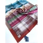 Levidor Tivil Saf Ipek Eşarp 49467 Kiremit Karışık Desen - 90 x 90 cm