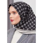 Levidor Twill Eşarp (Trend) LDT259-04 - Siyah - 90 x 90 cm