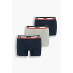 Levis 37149-0542 Organik Pamuklu 3 Pack Lacivert-Gri Erkek Boxer