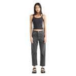 Levi's 501 Crop Jeans, Kadın Kot Pantolon, Black (0001), 25W / 28L