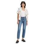 Levi's 501 Crop Kadın Jean, Med Indigo - Worn In (0012), 26W/28L