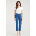 Levi's 501 Pamuklu Yüksek Bel Slim Fit Kısa Paça Jeans Bayan Kot Pantolon 36200-0225 MAVİ