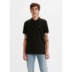 Levis A2085-0000 Bisiklet Yaka Relaxed Düz Siyah Polo Erkek T-shirt