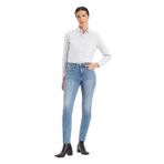Levi's Kadın 724 High Rise Straight Jean Jean Pantolon, Med Indigo - Worn In (0001), 27W / 30L