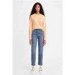 Levi's Ribcage Pamuklu Yüksek Bel Straight Fit Düz Kısa Paça Jeans Bayan Kot Pantolon A7743-0001 AÇIK MAVİ