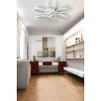 Levora Modern Tasarım - Salon - Mutfak - Yatak Odası Beyaz Renk Beyaz Işıklı LED Avize - Metal