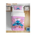 Levva Home Stich Desenli 3d Dijital Baskılı Tek Kişilik Kız Çocuk Çarşafsız Nevresim Takımı Uyku Seti
