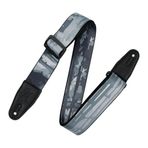 Levy's Leathers Gitar Askısı - 5cm Polyester, Gri Ağaç Desenli