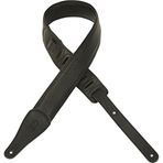 Levy's Leathers M17CG-BLK Giysi Deri Gitar Askısı, Siyah