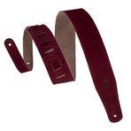Levy's Leathers MS26-BRG 6,35 cm El Fırçalı Süet Gitar Askısı, Bordo