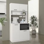 Lexa Çok Amaçlı Dolap-Mikrodalga-Erzak-Airfryer-Mutfak-Kiler Dolabı-Kahve Köşesi-Beyaz-90 cm