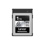 Lexar 1 TB Profesyonel CFexpress Tip B Gümüş 4.0 Hafıza Kartı, Fotoğrafçılar, Videografçılar, 3600/3000 MB/sn'ye kadar, 8K Video (LCXEXS4001T-RNENG)