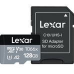 Lexar 128GB High-Performance 1066x microSDXC™ UHS-I, 160MB/s okuma 120MB/s yazma C10 A2 V30 U3 Hafıza Kartı