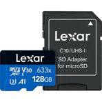 Lexar 128Gb Yüksek Performanslı 633X Uhs-I Microsdxc Hafıza Kartı Ve Sd Adaptörü