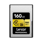 Lexar 160GB Profesyonel CFexpress Tip A Altın Serisi Hafıza Kartı, 900MB/s'ye Kadar Okuma, Sinema Kalitesi 8K Video, Dereceli VPG 400 (LCAGOLD160G-RNENG)