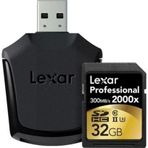 Lexar 32Gb 2000X Professional Sdhc Hafıza Kartı + Usb Kart Okuyucu Uıı 300Mb/Sn