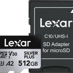 Lexar 512GB Silver Plus 205MB 4K V30 Uhsı Micro Sd Hafıza Kartı