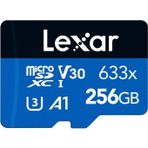 Lexar 633 x 256 GB Micro Sd Kart, Microsdxc Uhs-I Kartı + Sd Adaptörü, 100 Mb/sn'ye Kadar Okuma, Haf