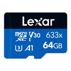 Lexar 633x 64 GB Micro SD Kart, microSDXC UHS-I Kart W/O SD Adaptör, microSD Hafıza Kartı, 100MB/s Okumaya kadar, A1, Class 10, U3, V30 (LMS0633064G-BNNAA)