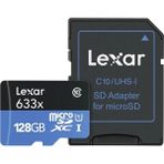 Lexar 633X Serisi 128 GB Micro Sd Hafıza Kartı Tüm Araç Kameraları Güvenlik Kameraları Ve Dronelerle Uyumludur