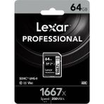 Lexar 64 GB 1667X 250MB/s Uhs-Ii V60 Sdxc Hafıza Kartı
