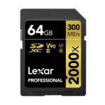Lexar 64Gb 300Mb/S 2000X V90 U3 Uhs-Iı Sdhc 4K Hafiza Karti