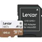 Lexar 64GB 667x MİCRO SD HAFIZA KARTI UHS-1 C10 U3 V30 A1 4K (100MB/s)