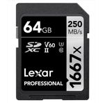Lexar 64GB Professional 1667x SDXC™ UHS-II, 250MB/s okuma 80MB/s yazma C10 V60 U3 Hafıza Kartı